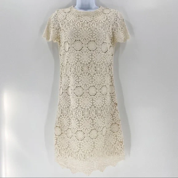 Tory Burch Trixy Ivory Crochet Dress Size XS - Picture 2 of 11